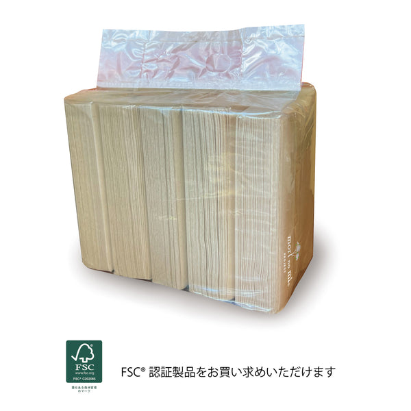 mori no mi  コンパクトソフトパックティッシュ200W  5P/16パック FSC®認証紙(未晒し)(送料･税込)